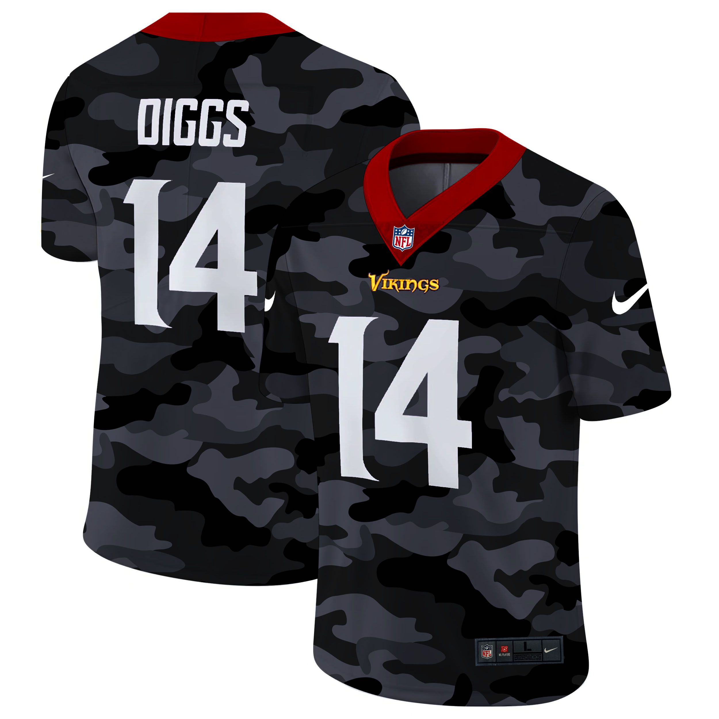 Men Minnesota Vikings #14 Dlggs 2020 Nike 2ndCamo Salute to Service Limited NFL Jerseys->indianapolis colts->NFL Jersey